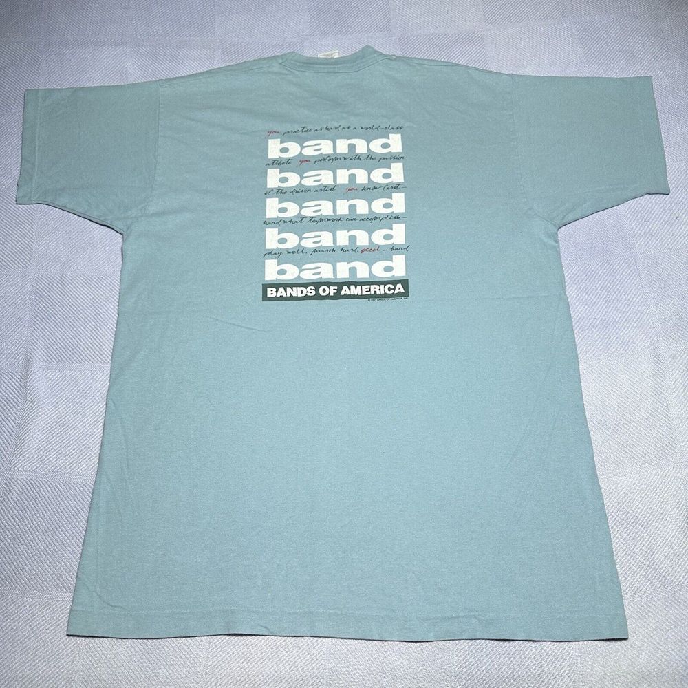 Vintage 1990s Bands‎ Of America Play Well March Hard Music T-Shirt Size XL